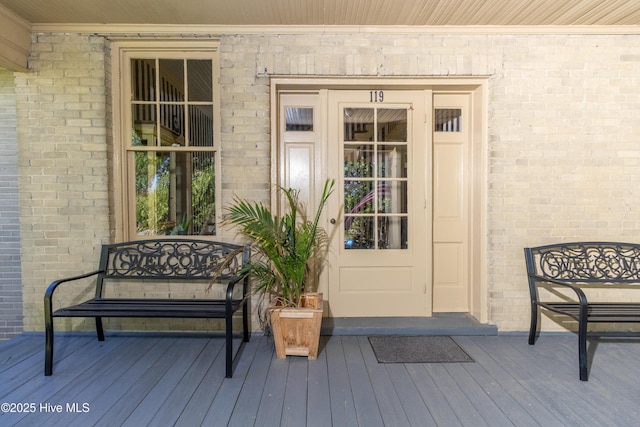 119 S Main St, Colerain, NC 27924 - property entrance featuring brick siding