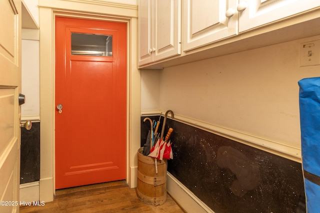 119 S Main St, Colerain, NC 27924 - laundry area featuring wood finished floors