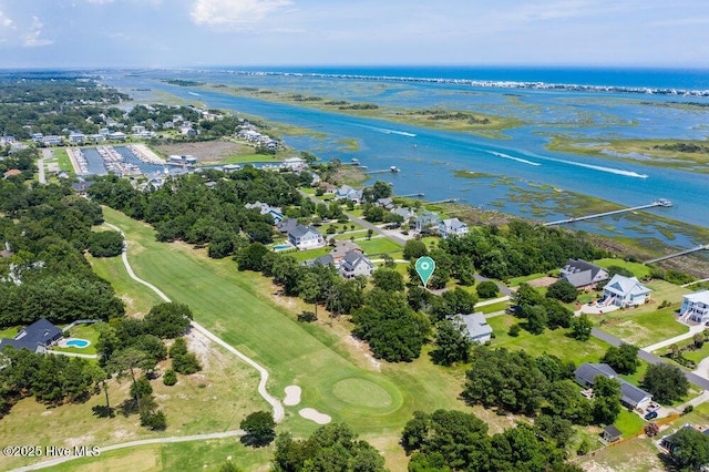 108 Sound View Dr, Hampstead, NC 28443 - drone / aerial view of a nearby body of water and a local golf course