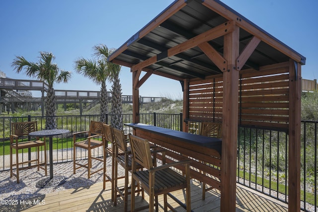 1326 New River Inlet Rd, North Topsail Beach, NC 28460 - view of wooden deck