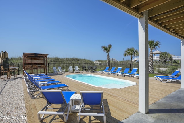 1326 New River Inlet Rd, North Topsail Beach, NC 28460 - community pool with a deck and outdoor dining space