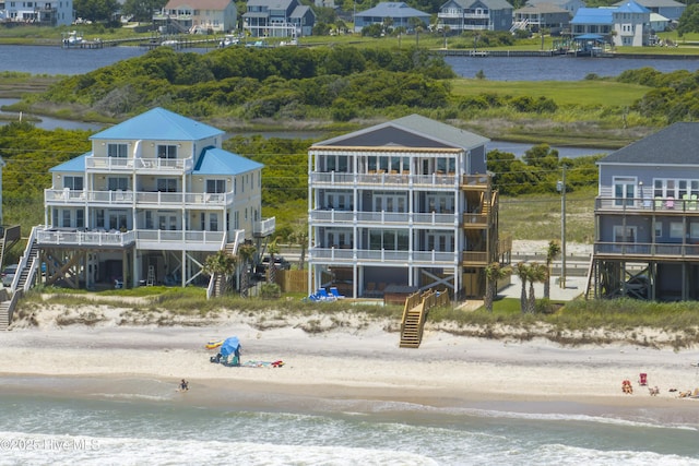 1326 New River Inlet Rd, North Topsail Beach, NC 28460 - drone / aerial view of unending shoreline