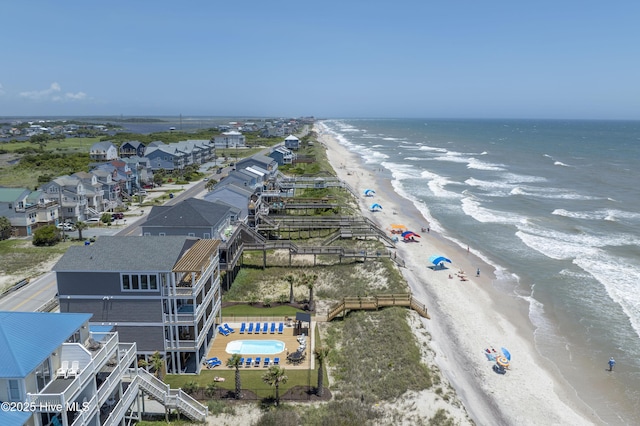 1326 New River Inlet Rd, North Topsail Beach, NC 28460 - drone / aerial view of waterfront with a beach