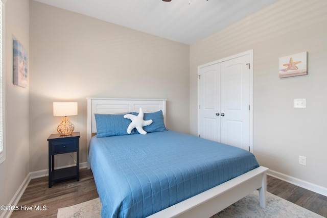 109 SW 17th St, Oak Island, NC 28465 - bedroom with wood finished floors and a closet
