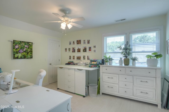 107 Sea Turtle Cv, Sneads Ferry, NC 28460 - office area featuring ceiling fan