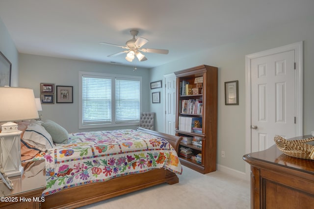 107 Sea Turtle Cv, Sneads Ferry, NC 28460 - bedroom with light colored carpet and ceiling fan