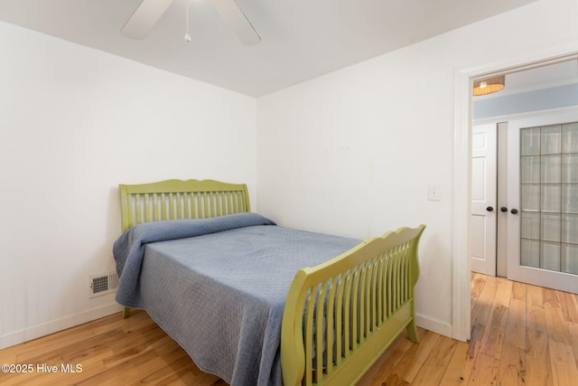 429 Tanbridge Rd, Wilmington, NC 28405 - bedroom featuring hardwood / wood-style flooring and a ceiling fan
