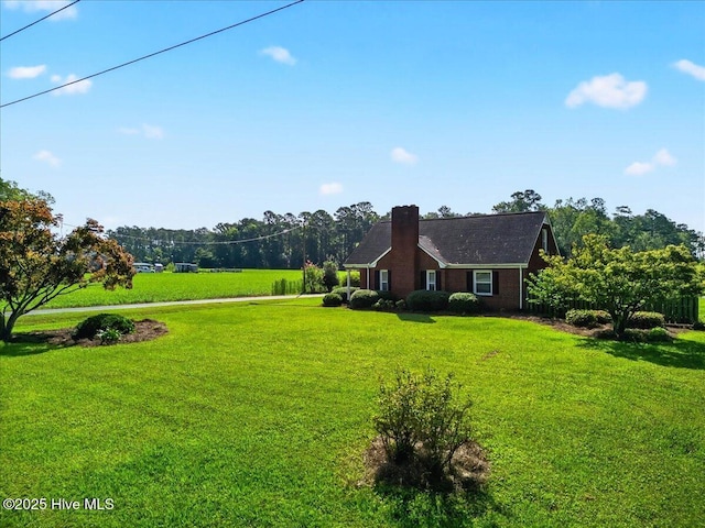 view of grassy yard