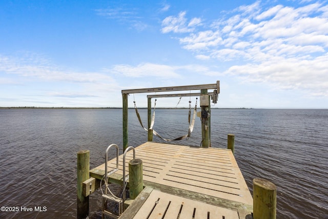 1402 Green Springs Rd, New Bern, NC 28560 - dock with a water view and boat lift