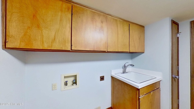 1402 Green Springs Rd, New Bern, NC 28560 - washroom with cabinet space, hookup for a washing machine, and electric dryer hookup