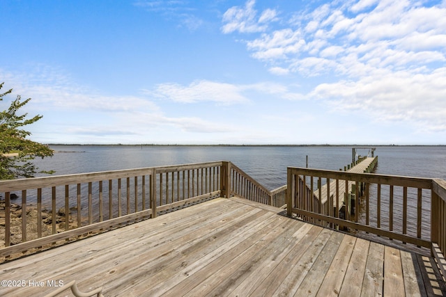 1402 Green Springs Rd, New Bern, NC 28560 - dock featuring a deck with water view