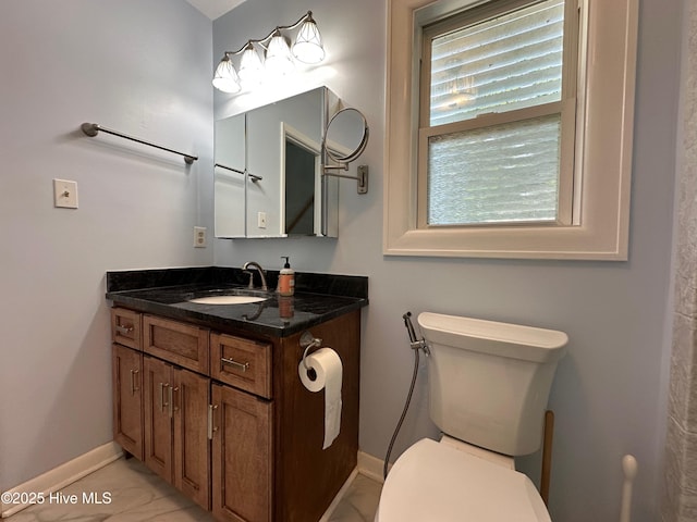 122 Ethel Dr, Emerald Isle, NC 28594 - bathroom with vanity and marble finish flooring
