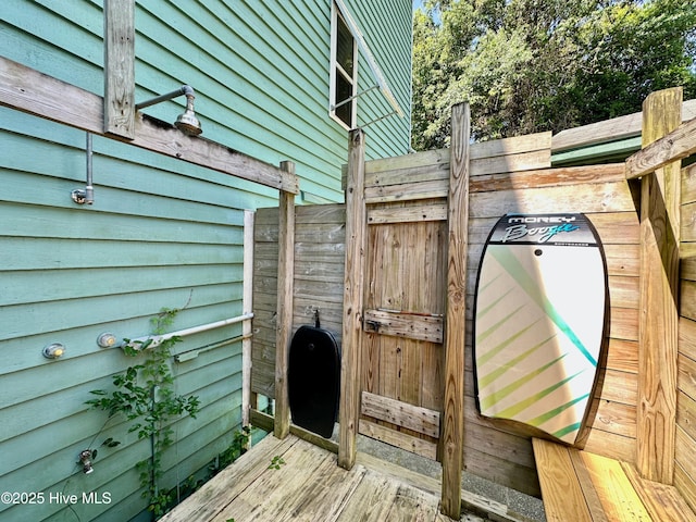 122 Ethel Dr, Emerald Isle, NC 28594 - deck featuring oil tank