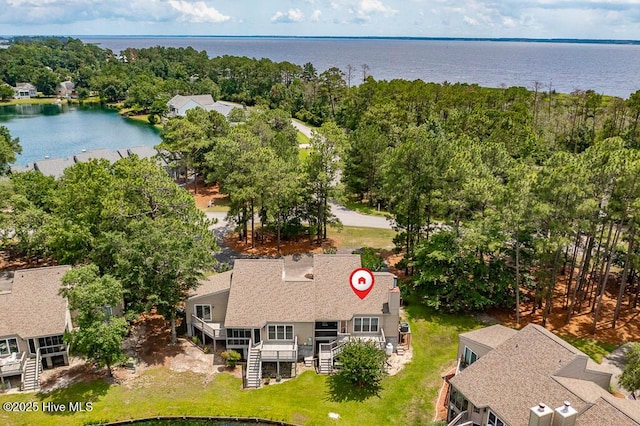 7161 Windward Dr, New Bern, NC 28560 - aerial view of property and surrounding area featuring a nearby body of water