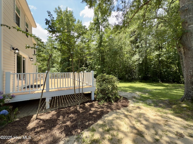 9891 Red Fox, Winnabow, NC 28479 - view of grassy yard featuring a deck