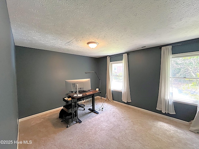 735 N Bennett St Unit A, Southern Pines, NC 28387 - carpeted office with a textured ceiling