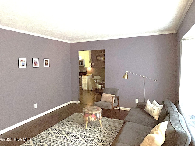 735 N Bennett St Unit A, Southern Pines, NC 28387 - living room with baseboards and crown molding