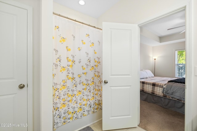 1620 Bratton Ct, Wilmington, NC 28405 - bathroom featuring connected bathroom, a shower with curtain, and recessed lighting