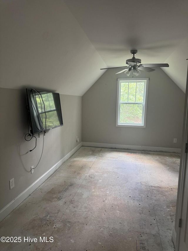 600 Burning Tree Rd, Pinehurst, NC 28374 - bonus room with a ceiling fan and vaulted ceiling