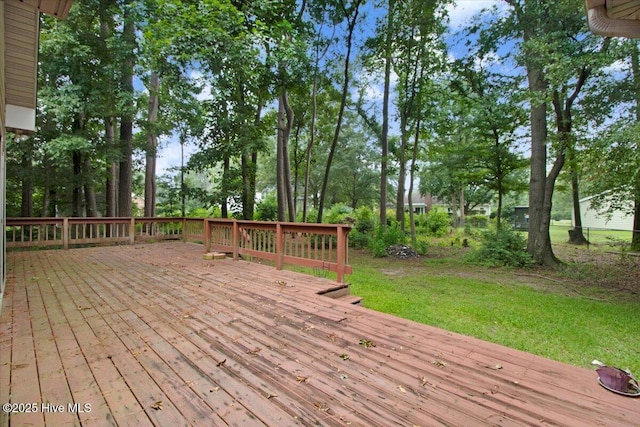 104 Tall Pines Pl, Goldsboro, NC 27534 - wooden deck with view of scattered trees