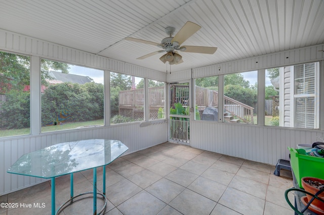660 Pine Branches Cir SE, Leland, NC 28451 - sunroom featuring a ceiling fan