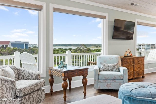 6626 W Beach Dr, Oak Island, NC 28465 - living room with wood finished floors