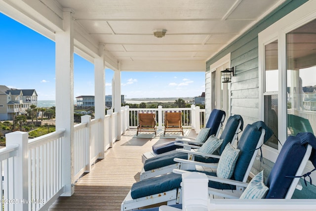 6626 W Beach Dr, Oak Island, NC 28465 - view of wooden deck