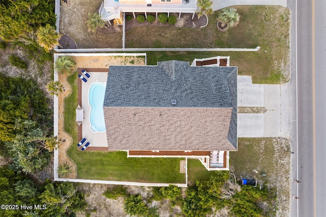 6626 W Beach Dr, Oak Island, NC 28465 - view from above of property featuring a pool