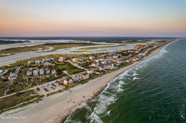 6626 W Beach Dr, Oak Island, NC 28465 - aerial view of property's location with unending shoreline