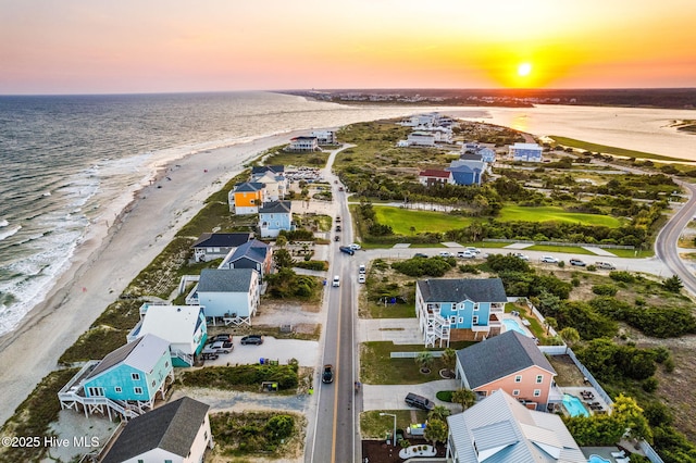 6626 W Beach Dr, Oak Island, NC 28465 - aerial view at dusk of view of water and beach