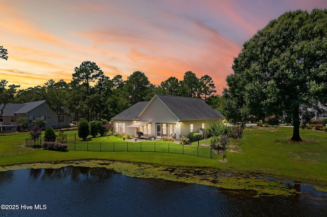 3710 Calla Lilly Ct, Southport, NC 28461 - back of property at dusk with a water view