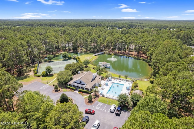 3710 Calla Lilly Ct, Southport, NC 28461 - bird's eye view of a forest and a nearby body of water