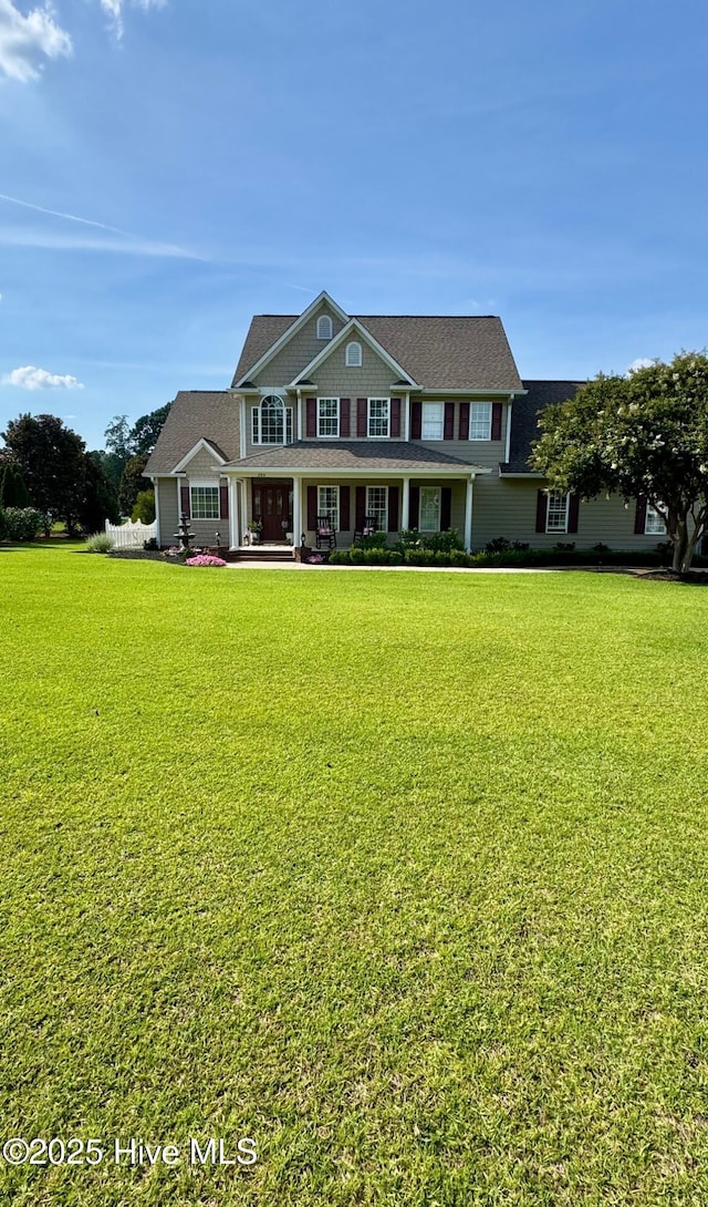 280 Green Forest Cir, Dunn, NC 28334 - view of front of home featuring a front yard and a porch