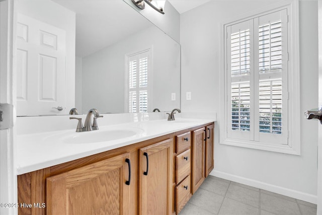 111 Yaupon Ct, Hampstead, NC 28443 - full bathroom featuring double vanity and tile patterned floors
