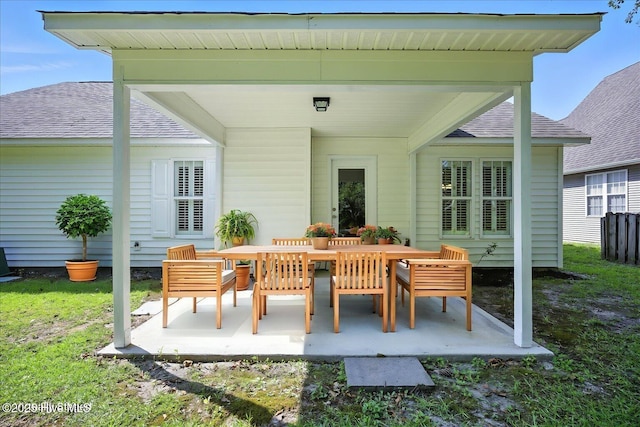 111 Yaupon Ct, Hampstead, NC 28443 - view of patio featuring outdoor dining space