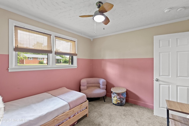 202 Regalwood Dr, Jacksonville, NC 28546 - carpeted bedroom with crown molding and ceiling fan