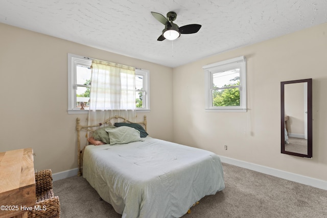 202 Regalwood Dr, Jacksonville, NC 28546 - bedroom with carpet floors, a textured ceiling, and ceiling fan