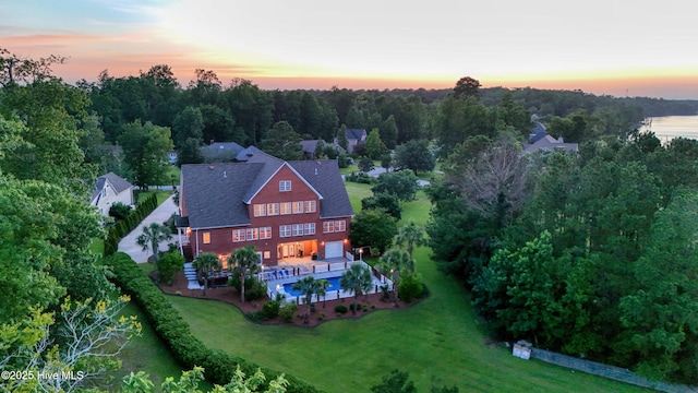 240 Drake Lndg, New Bern, NC 28560 - aerial view at dusk