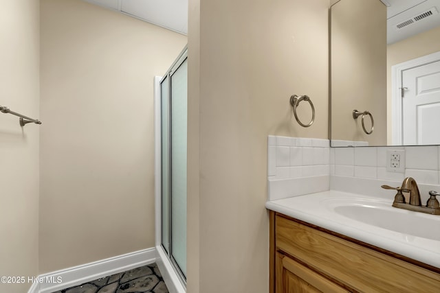 240 Drake Lndg, New Bern, NC 28560 - bathroom with vanity and a shower stall