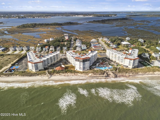2000 New River Inlet Rd Unit 3513, North Topsail Beach, NC 28460 - drone / aerial view of a nearby body of water and apartment complex / building