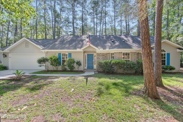 3 Gate 11, Carolina Shores, NC 28467 - single story home featuring an attached garage, a front yard, driveway, and roof with shingles