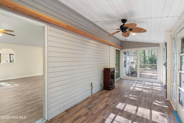 3 Gate 11, Carolina Shores, NC 28467 - unfurnished sunroom featuring a ceiling fan