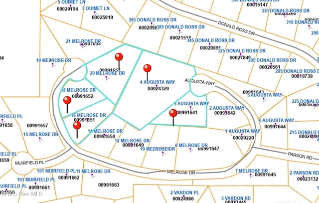 3 Augusta Way, Pinehurst, NC 28374 - map showing property parcels