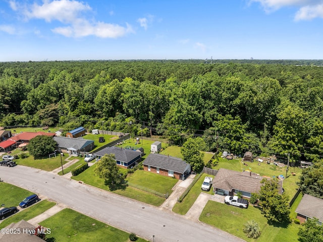 1106 E Stewart Cir, Wilmington, NC 28405 - aerial view of residential area featuring a forest