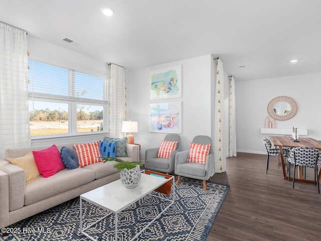 112 Edgewater Way Unit 57, Surf City, NC 28445 - living room featuring wood finished floors and recessed lighting