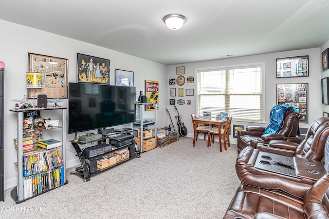 112 Mergini Dr, Pikeville, NC 27863 - living room featuring carpet and baseboards