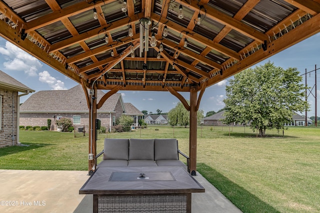 112 Mergini Dr, Pikeville, NC 27863 - view of patio / terrace featuring a gazebo and outdoor lounge area