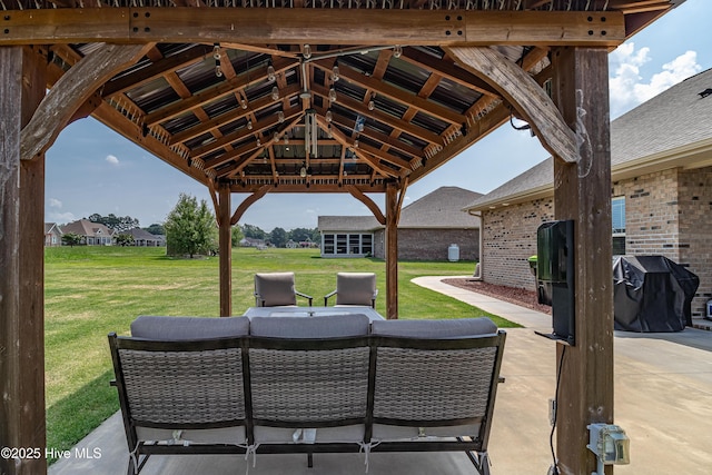 112 Mergini Dr, Pikeville, NC 27863 - view of patio featuring grilling area and outdoor lounge area