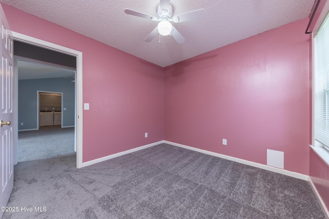 6723 Newbury Way, Wilmington, NC 28411 - carpeted spare room with a ceiling fan and a textured ceiling