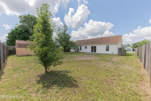 6723 Newbury Way, Wilmington, NC 28411 - fenced backyard featuring a shed